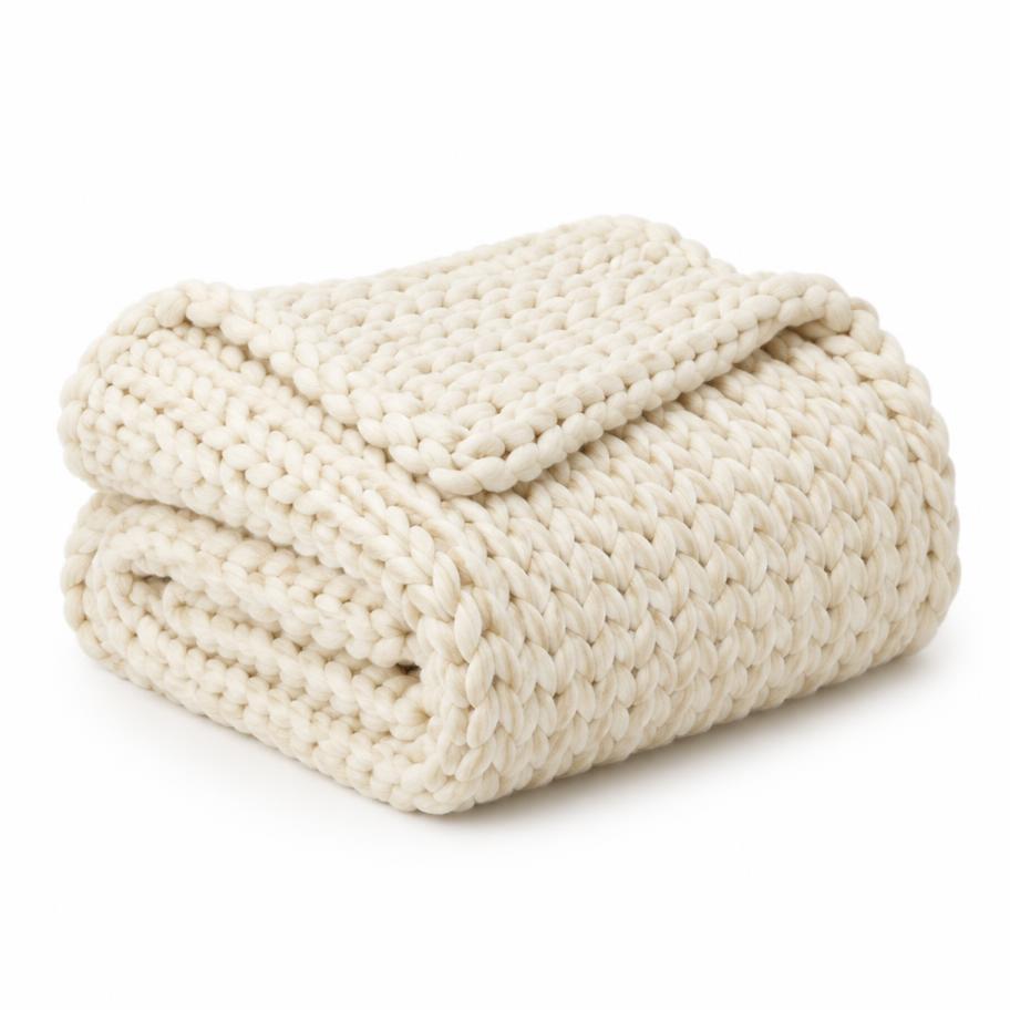 Chunky Knit Throw Blanket